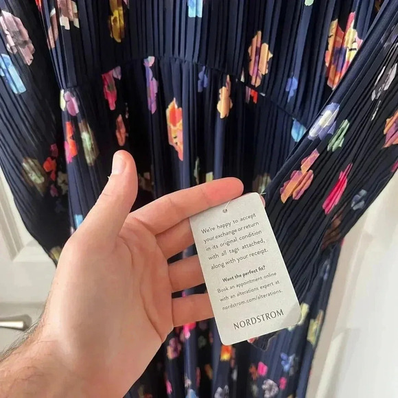 NWT STINE GOYA Luella Dress Flower Live at Night Size Small Color Blue - Picture 7 of 9